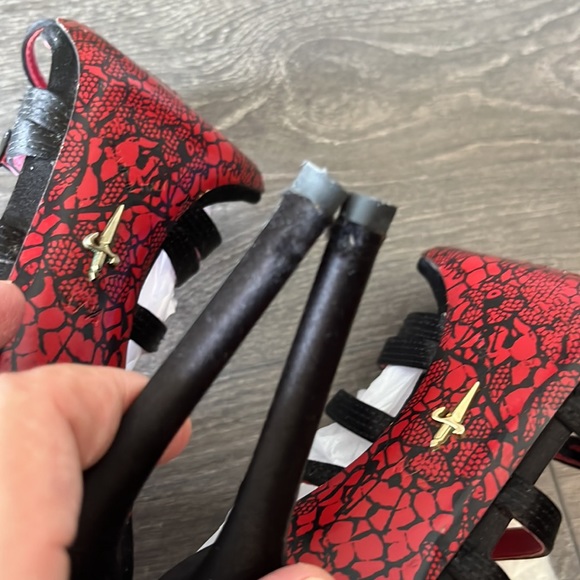 CESARE PACIOTTI WOMEN'S RASO+KID BLACK SANDALS - Picture 9 of 12